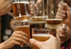 A group of friends drinking beer