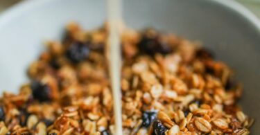 Photo of granola on bowl