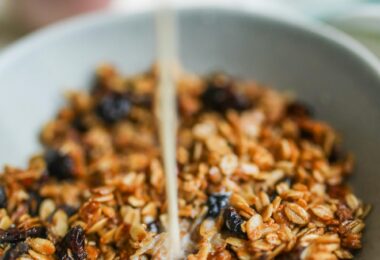 Photo of granola on bowl