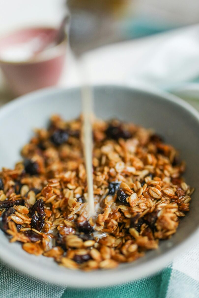 Photo of granola on bowl